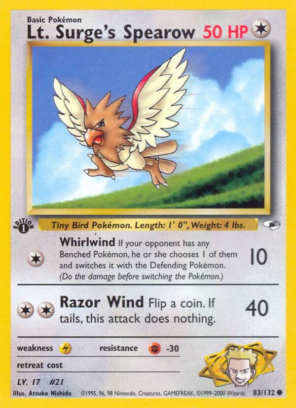 Lt. Surge's Spearow (83) - Gym Heroes (G1)