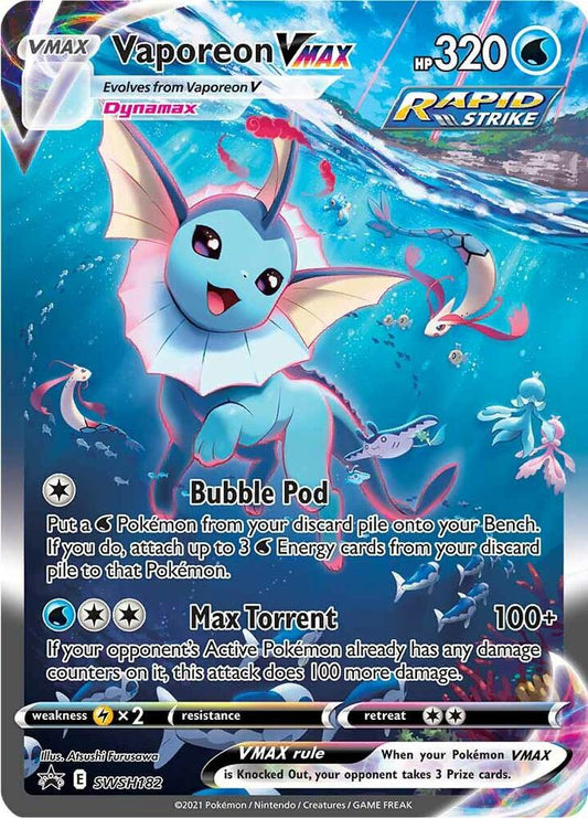 Vaporeon VMAX - SWSH182 - SWSH: Sword & Shield Promo Cards (SWSD)