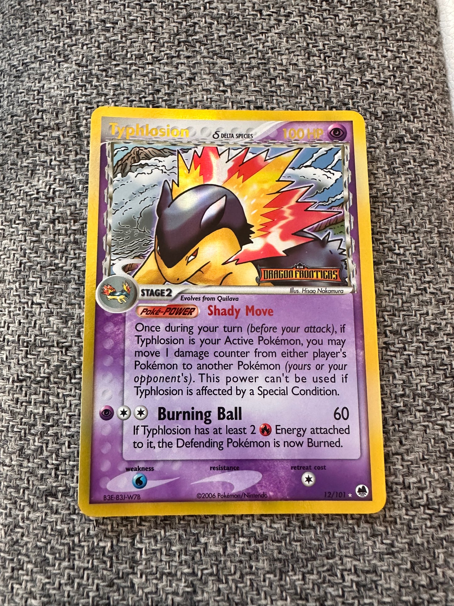 TYPHLOSION - REV.FOIL Delta Species EX DRAGON FRONTIERS [Stamped]