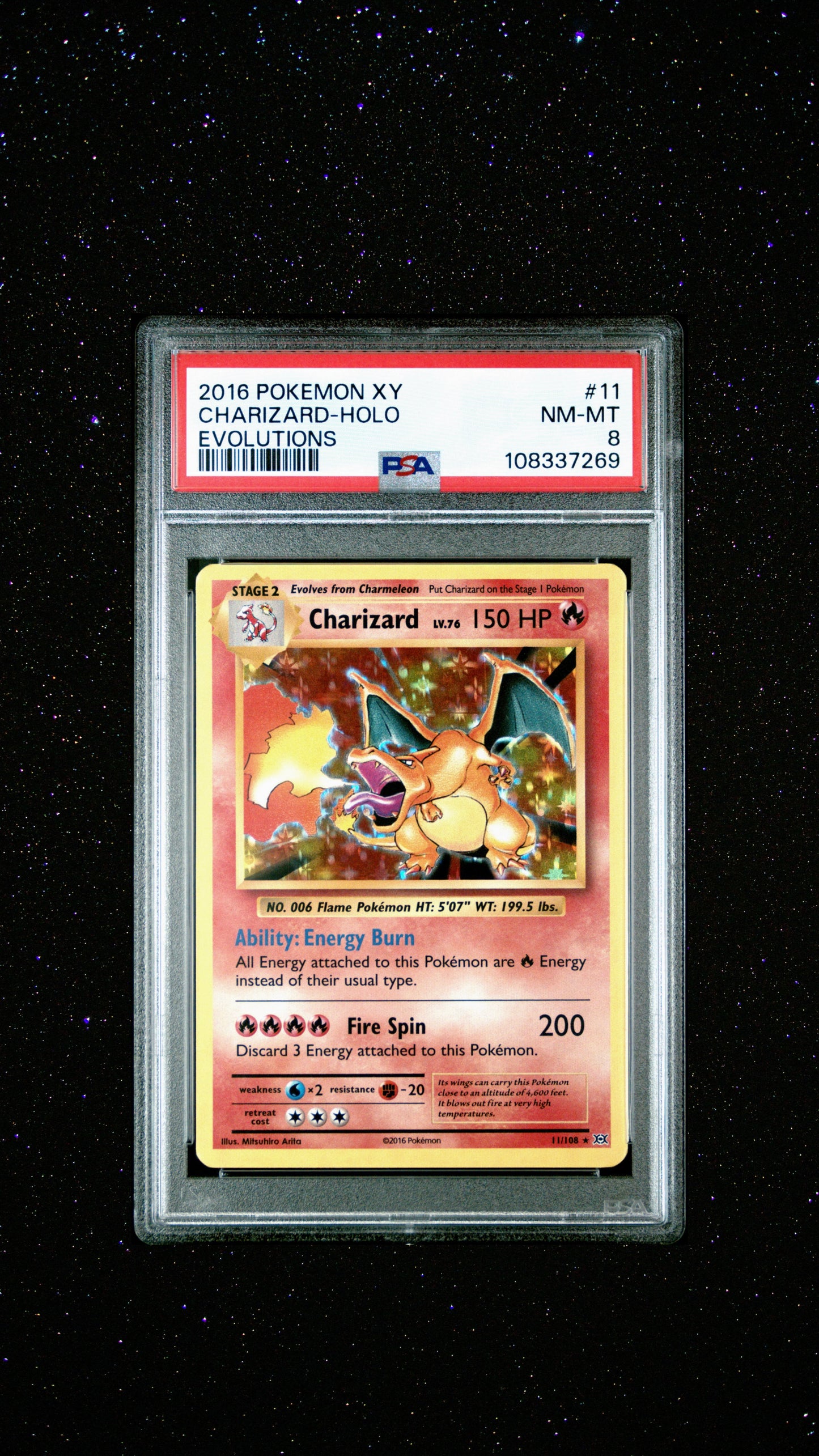 PSA 8 - 2016 POKEMON XY EVOLUTIONS #11 CHARIZARD-HOLO EVOLUTIONS