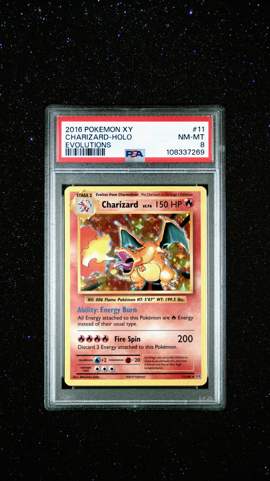 PSA 8 - 2016 POKEMON XY EVOLUTIONS #11 CHARIZARD-HOLO EVOLUTIONS