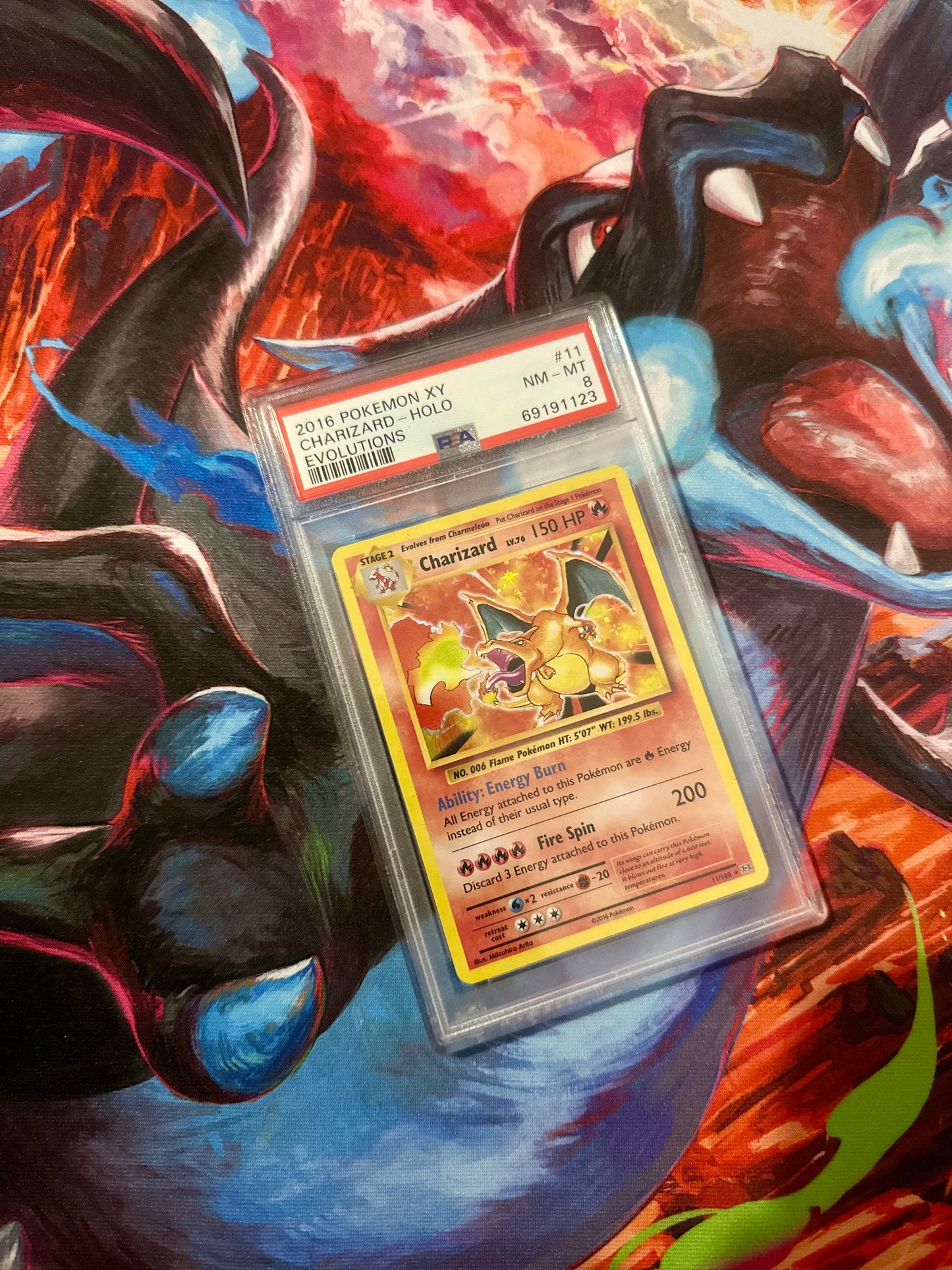 PSA 8 - 2016 POKEMON XY EVOLUTIONS #11 CHARIZARD-HOLO EVOLUTIONS
