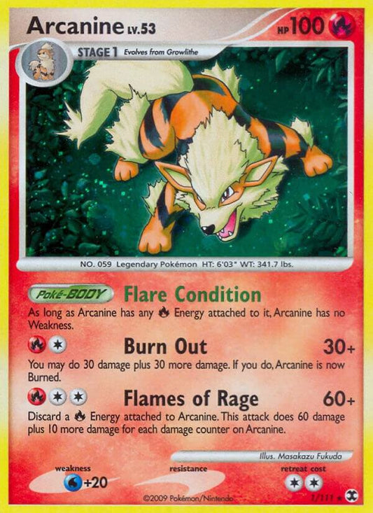Arcanine - Rising Rivals [Reverse Holo] [NM]