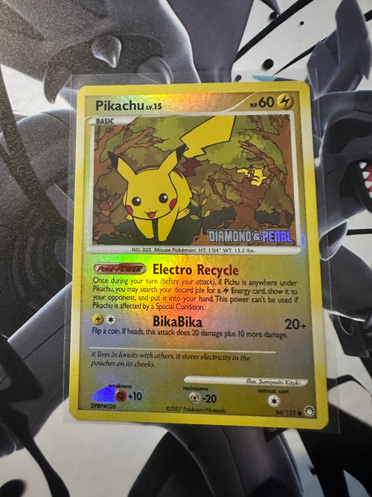 Pikachu Mysterious Treasures Stamped Reverse Holo 94/123 [Diamond & Pearl Stamp] [NM]