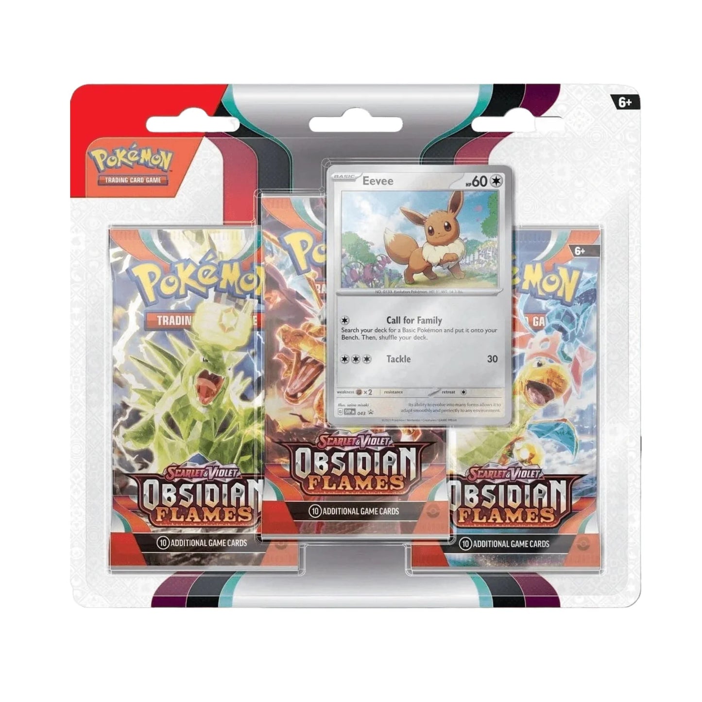 Obsidian Flames 3 Pack Blister [Eevee] - SV03: Obsidian Flames (OBF)