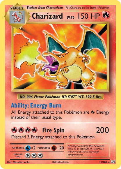PSA 8 - 2016 POKEMON XY EVOLUTIONS #11 CHARIZARD-HOLO EVOLUTIONS
