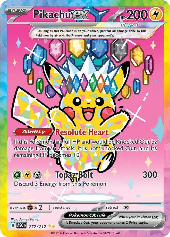 Pikachu ex - 277/217 - ME: Ascended Heroes (Mint)